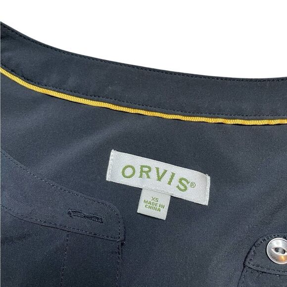 ORVIS Pack and Go Black Long Sleeve Button-Up Dress Size XS - Picture 8 of 8